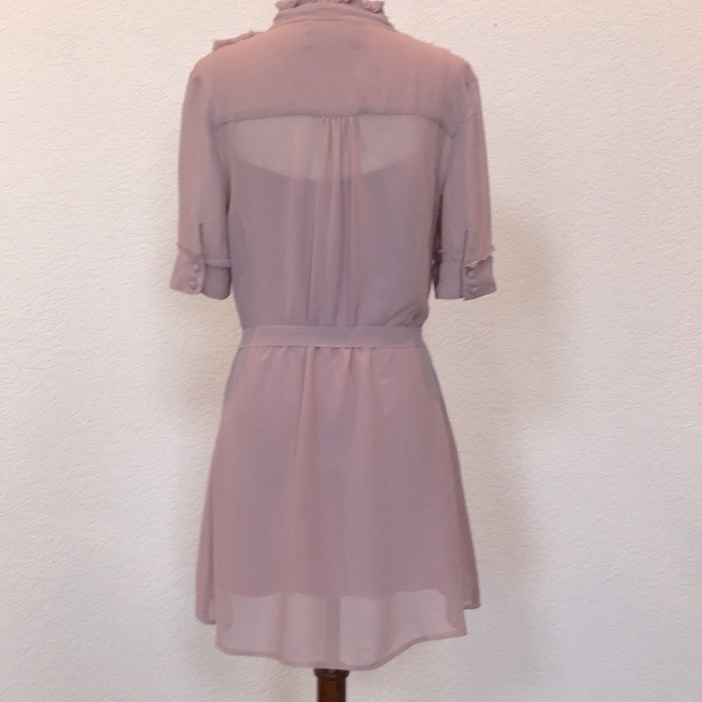 Anthropologie diaphanous chiffon tunic w slip sz 2 - Picture 4 of 4
